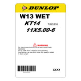 Dunlop KT14-W14 | 6" | Wet | Kart Tyre Set
